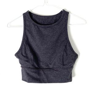 JoyLab Grey Cutout Sports Bra Back Reflective Logo Stretch